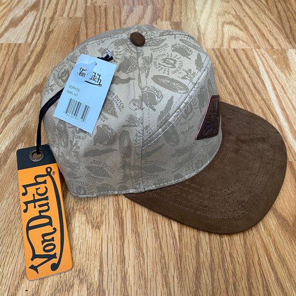 VON DUTCH TAN PANEL BASEBALL CAP HAT OS never even got to wear it - Picture 5 of 9